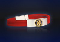 Bracelet with Rotary-Emblem in Sterlingsilver goldplated