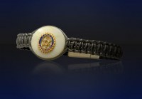 Bracelet with Rotary-Emblem in Sterlingsilver goldplated