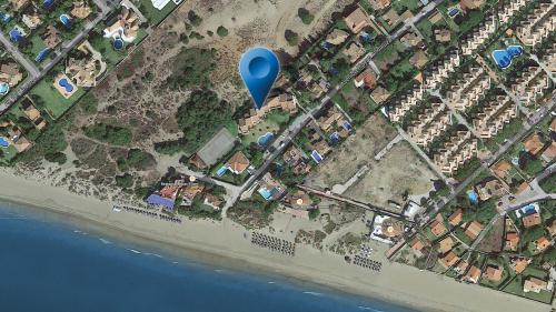 Karte mit der Lage der Immobilie in Strandnähe