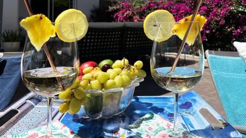 Refreshments served on the terrace