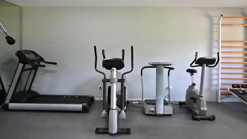 Cardio area with treadmill and cross-trainer